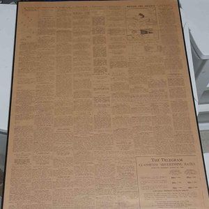 Framed Toronto "The Telegram" Newspaper Classifieds Page From February 23, 1956